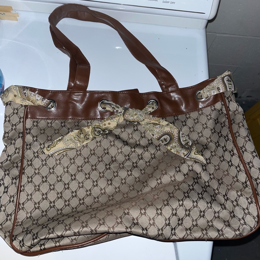 Chadwicks Brown Patterned Scarf Purse